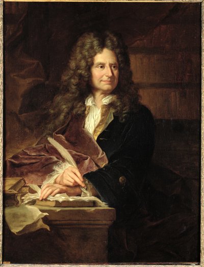 Nicolas Boileau (1636-1711) na 1704 door Hyacinthe Francois Rigaud